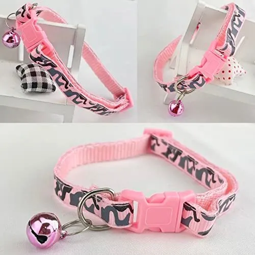 Newtensina Collar Para Gato 3 Piezas Camuflaje Con Campanas