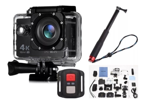 Camara Deportiva Go Sumergible 4k Wifi+estuche+kit 16 Acceso