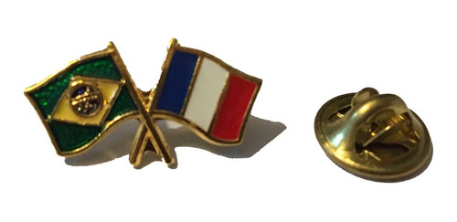 Pin Da Bandeira Do Brasil X França