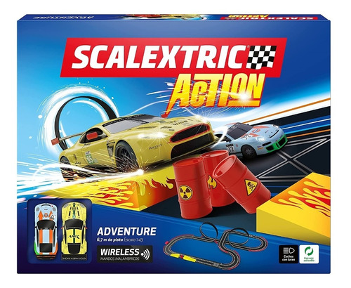 Autopista Eléctrica Scalextric Adventure Action Escala 1:43 Color Multicolor Personaje Scx