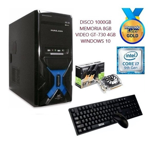Imagen 1 de 7 de Cpu Compu Gamer Intel Core I7 9na Gen 1tb 8gb Gt-730 4gb