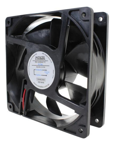 Ventilador 120x120x38 Com Rolamento 24vcc 1900rpm Metaltex