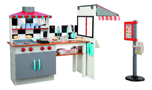 Little Tikes Real Wood Drive-thru Diner Madera Juega Con Luc