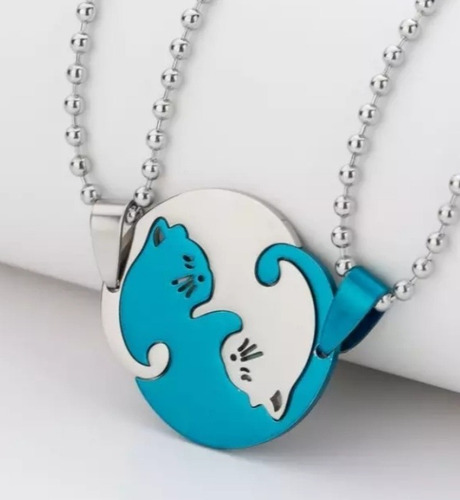 Colgante Para Collar Parejas Amor Gatuno Catlover 