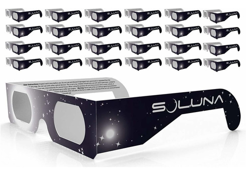 Soluna Gafas De Eclipse Solares Con Certificado Ce E Iso Par