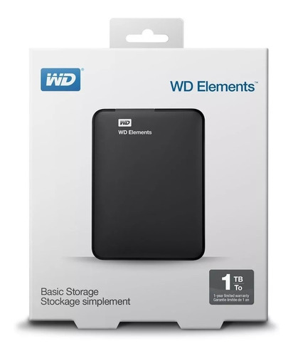 Disco Rigido Externo 1 Tb Wd Port Elements Usb 3