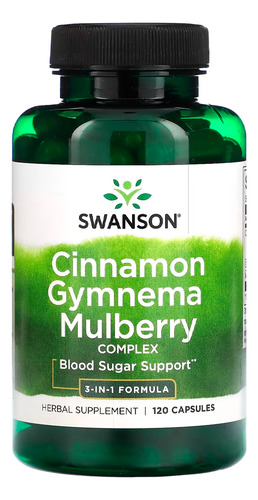 Canela Gymnema Mulberry Swanson 120 Capsulas Sabor Sem sabor
