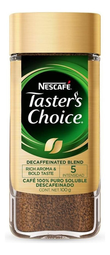 Cafe Nescafe Tasters Choice 100gr Descafeinado Unidad