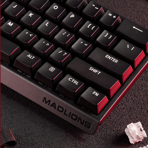 Teclado Madlions 60he Preto, Switch Magnético Amber Pro Cor De Teclado Preto