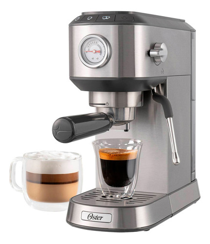 Cafetera Espresso Compacta Oster Bvstem7200 15bar 1350w Gris