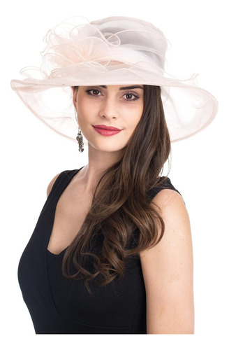 Lucky Leaf Gorra Iglesia Kentucky Derby Mujer, Ala Ancha,