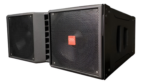 Bafle Aéreo Line Array Qrx Audio® Bull212 Tiro Largo Color Negro