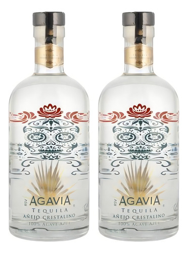 Pack De 2 Tequila Agavia Añejo Cristalino 750 Ml