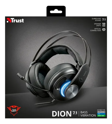 Audifono Gamer Trust Gxt 383 Dion 7.1 Bass Vibration Usb Ne