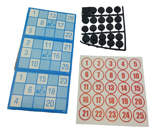 Bingo 25 Peças Com 10 Cartelas E Números Las Vegas Infantil