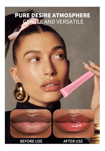 Capinha Celular iPhone Case Hailey Bieber Gloss Lip Tint