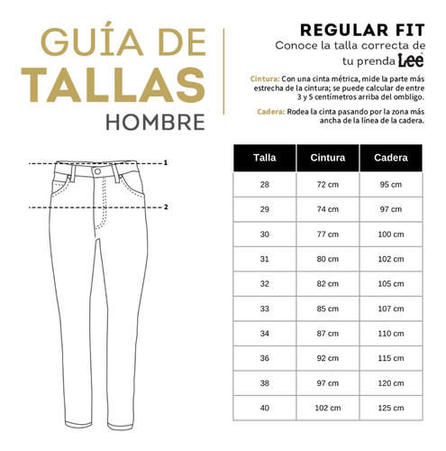 Pantalon Jeans Regular Fit Lee Hombre 689