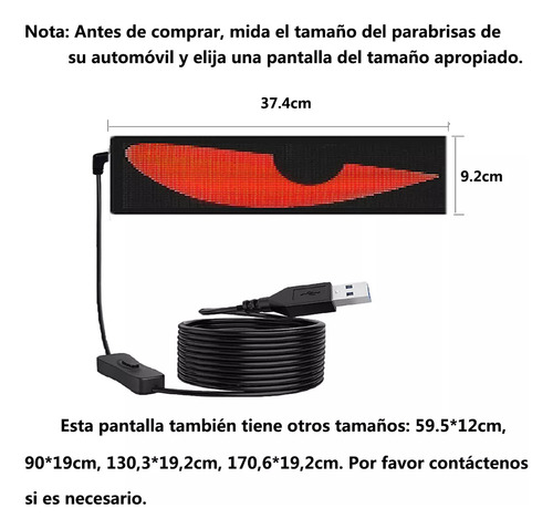 2 Luces Led Usb Con Forma De Ojos De Diablo Para Coches