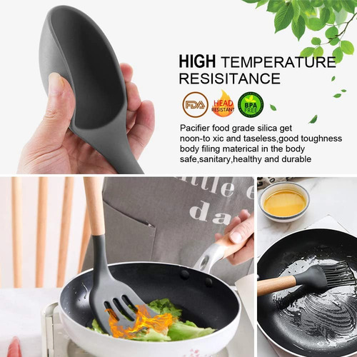 Juego De Utensilios De Cocina Antiadherentes De Silicona