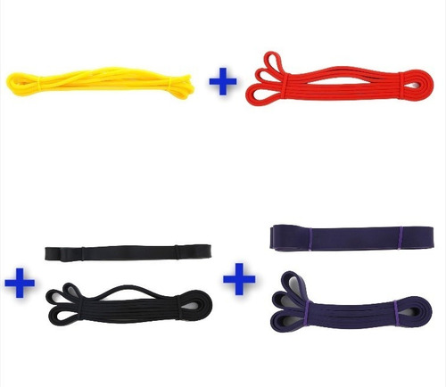 Set Kit Entrenamiento X 4 Super Bandas Asistencia Dominadas