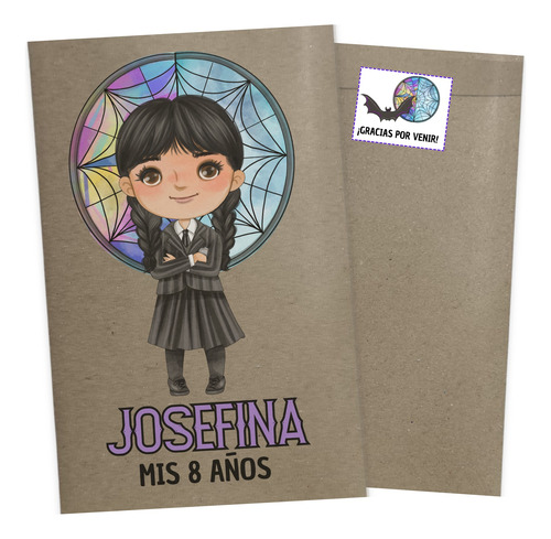 50 Bolsitas Golosineras Chip Bag Merlina Personalizadas