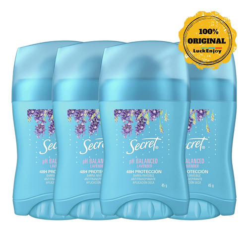 Desodorante Secret Antitranspirante 48h Proteção Pack 4un