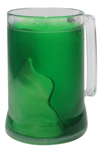 Caneca Com Gel Térmico Escudo S.e Palmeiras Verdão 400ml Cor Verde