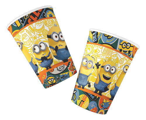 Vaso De Polipapel Minions X10u - Cotillón Waf