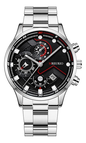 Relógio Masculino De Aço Inoxidável Elegante 42mm