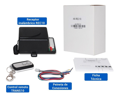 Receptor Inalambrico Con Control Remoto Ax-rec10 433.92mhz