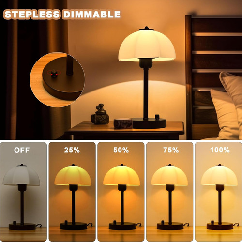 Lámpara De Mesa Para Dormitorio, Lámpara De Noche Regulable
