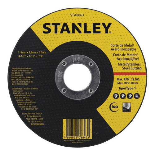 Stanley Disco Superfino 4 1/2  X 1.6  X 7/8  Sta8063