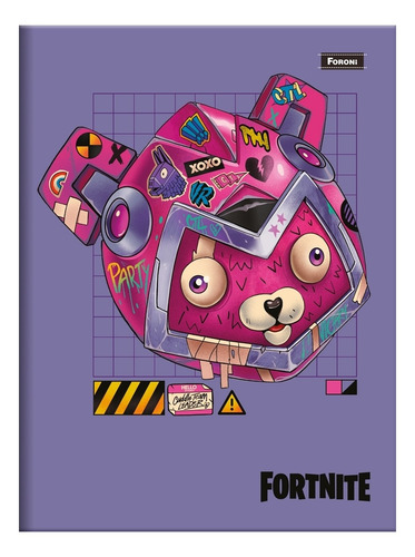 Caderno Fortnite Brochura Univ. Capa Dura 80 Fls Capa 3