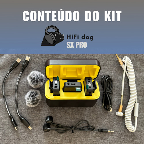 Microfone Sem Fio iPhone Pc Mac Câmera Dslr - Hifi Dog Sxpro