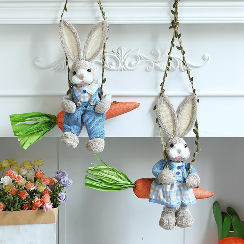 New Figura De Conejo De Paja De Pascua, Conejo De Paja En