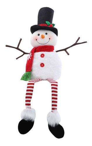 Boneco De Neve Com Chápeu Sentado 63x25x12 1104623 Cor Colorido