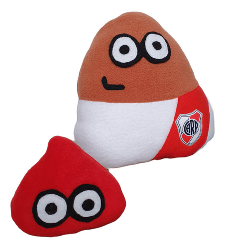 Muñeco Pou River Plate Y Pop Combo X 2. Artesanal 