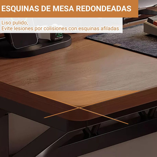 Escritorio De Oficina Madera Mesa Computadora Con 2 Estantes Madera Clara Y Blanco