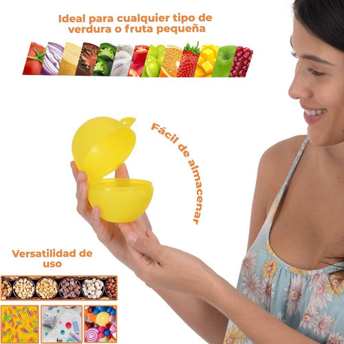 Recipiente De Plástico Para Limón Tutti Color Amarillo