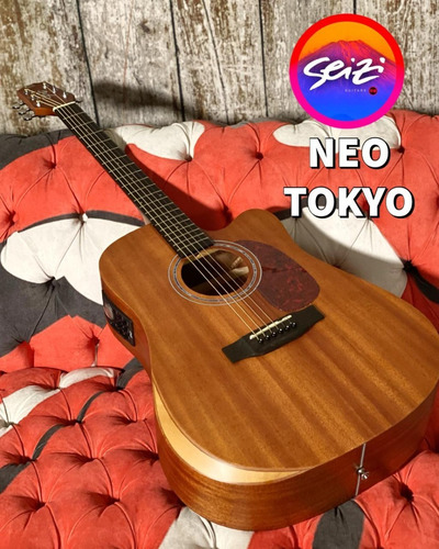 Imagem 2 de 3 de Violão Seizi Neo Tokyo Cutaway Mahogany Satin Com Bag