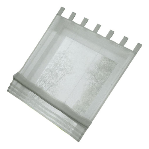 Cortinas En Voile De Poliéster Material Gris-120 × 155cm