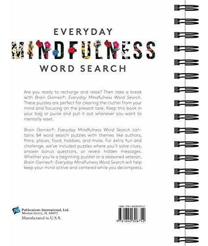 Book : Brain Games - Everyday Mindfulness Word Search...
