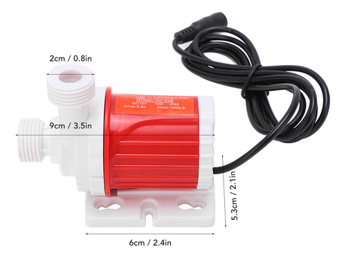 Bomba De Agua Circulante Sin Escobillas Mini Silent Dc12v 10