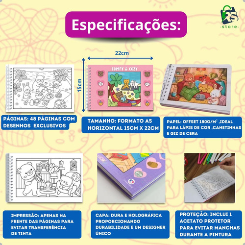Livro De Colorir Em Capa Dura Com Desenhos Variados E Detalhados - Ideal Para Relaxamento, Combater O Estresse E Estimular A Criatividade! Um Presente Incrível Para Crianças E Adultos
