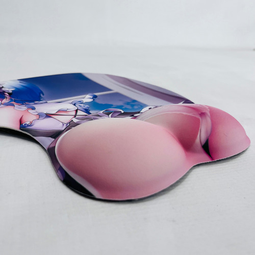 Mouse Pad Anime Rezero Rem Con Soporte De Muñeca De Silicona