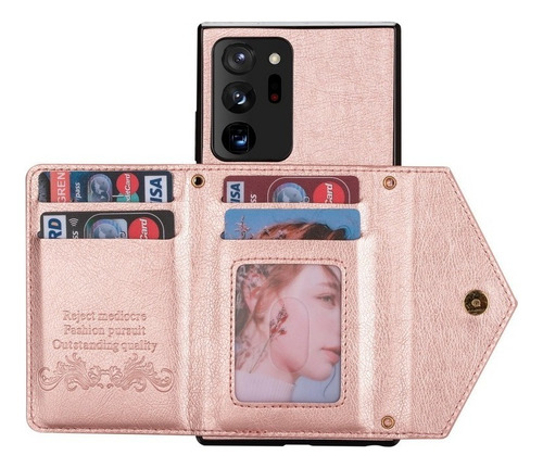 A Funda De Teléfono Con Cremallera Y Cordón For Samsung