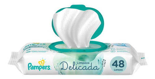 Pampers Limpeza Delicada Lenços Umedecidos 48