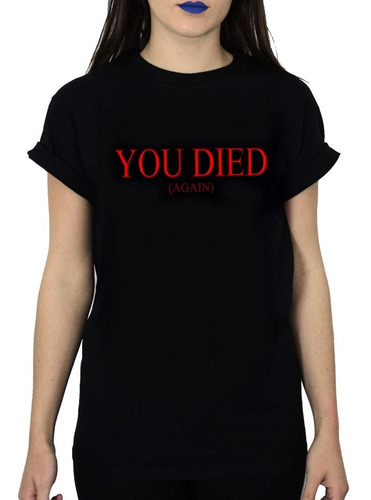 Imagem 1 de 2 de Camisa De Malha 100% Algodão You Died (again) Dark Souls