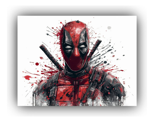 Canvas Telas Sublimadas Deadpool Full Color 65x50cm