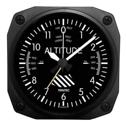 Reloj Despertador Con Altímetro De Altitud De Aviació...